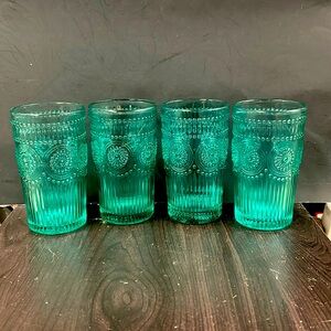 The Pioneer Woman Adeline 16-Ounce Embossed Glass Tumbler ~ Set of 2